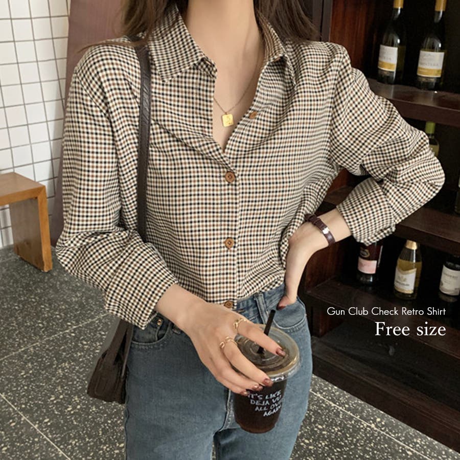 ガンクラブチェックレトロシャツ トップス シャツ