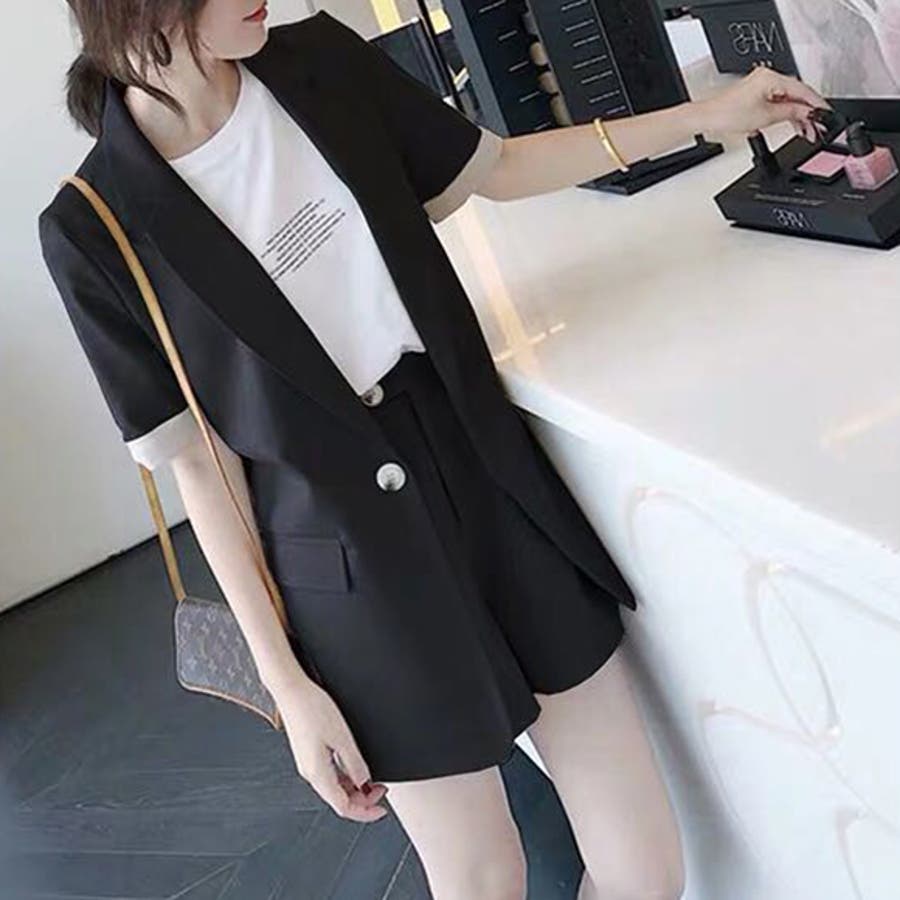 セットアップ ハーフパンツ ジャケット[品番：ZI000003738