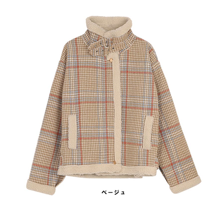 ジャケット ボア チェック柄[品番：ZI000003866]｜IRADOWL