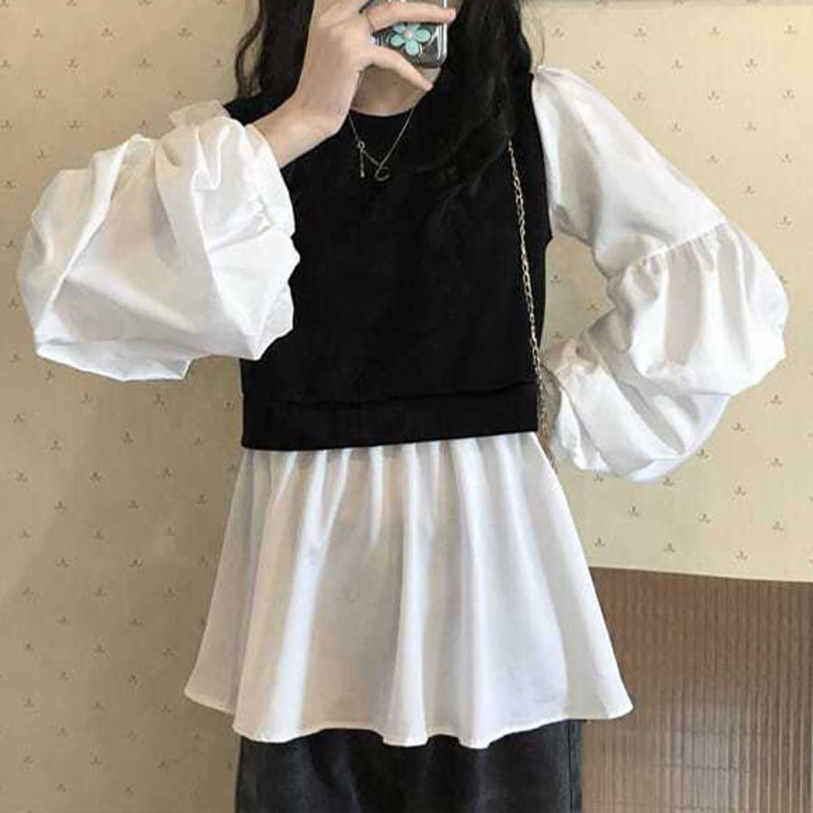 トップス フリル ニット[品番：ZI000008306]｜IRADOWL（アイラ