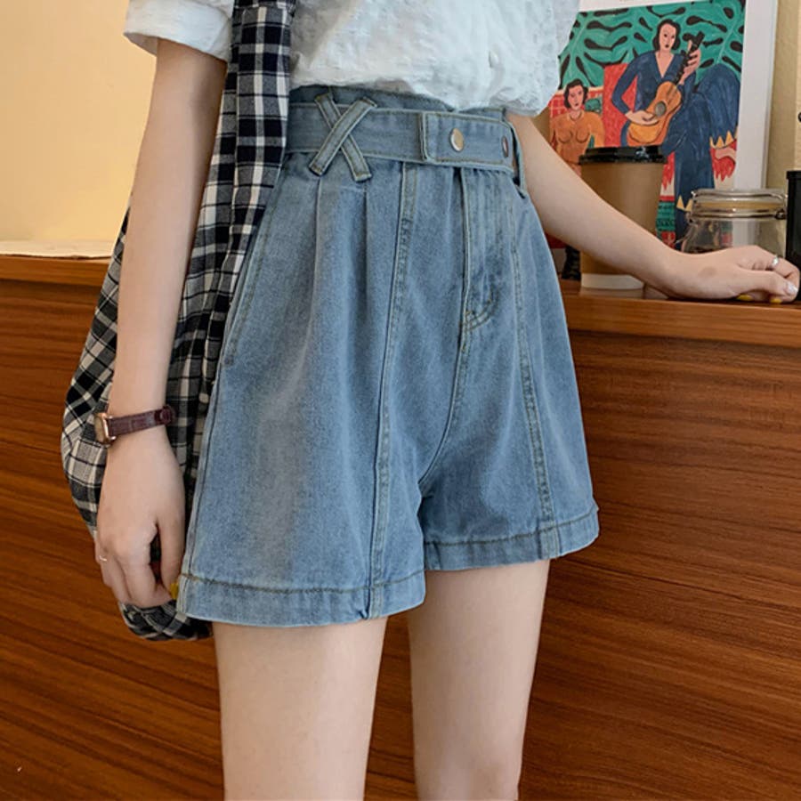 ショートパンツ ハイウエスト パンツ[品番：ZI000008516