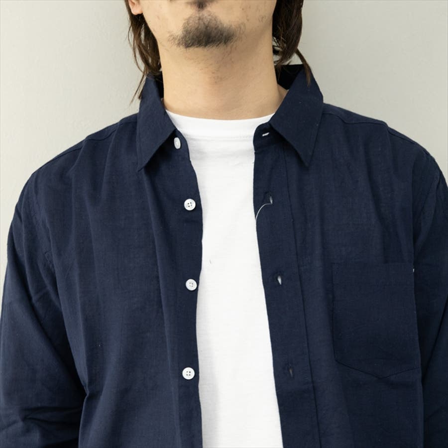 カーキ】シャツ メンズ 7分袖[品番：LWSM0010005]｜ローコスのメンズ
