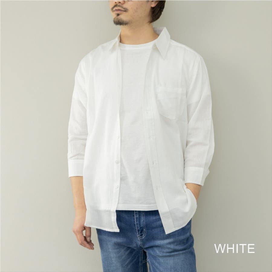 カーキ】シャツ メンズ 7分袖[品番：LWSM0010005]｜ローコスのメンズ