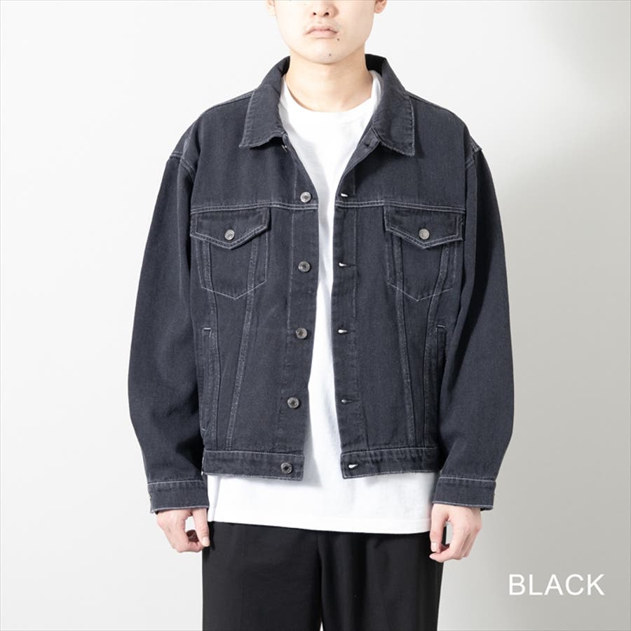 デニムジャケット ダメージ加工 ビッグシルエット[品番
