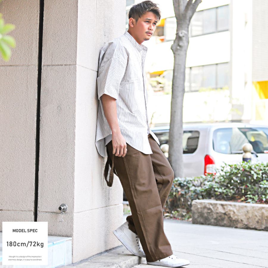 ワイドパンツ メンズ サスペンダー[品番：LU000010608]｜LUXSTYLE