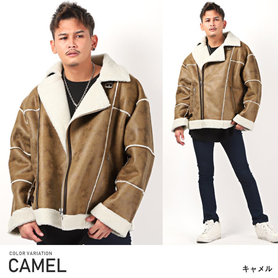 facetasm ムートン ライダース ジャケット schott doublet facetasm ムートン ライダース ジャケット schott doublet