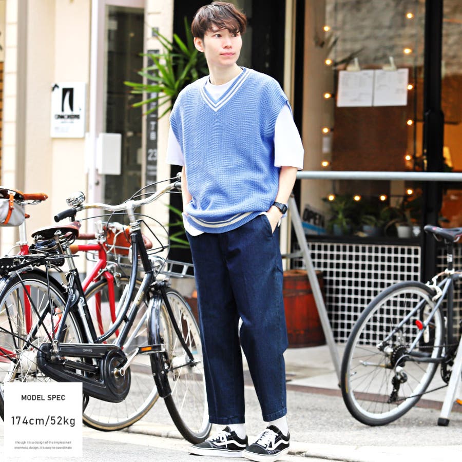 ニットベスト メンズ Vネック[品番：LU000011493]｜LUXSTYLE
