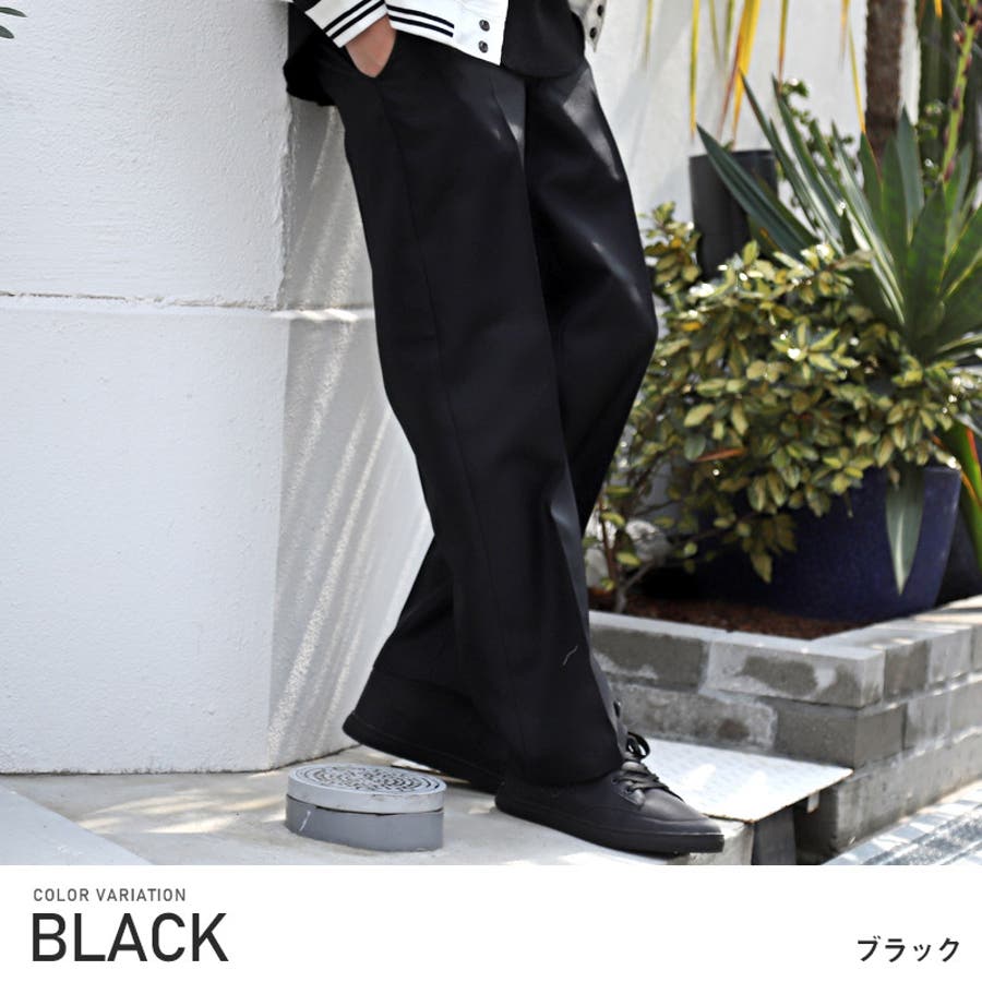 【CLUBHAUS】 クラブハウスWIDE CHINO ブラック チノパンツ L CLUBHAUS】 クラブハウスWIDE CHINO ブラック チノパンツ L