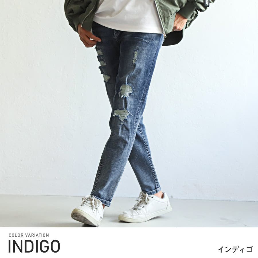 デニムパンツ メンズ ダメージ[品番：LU000011953]｜LUXSTYLE