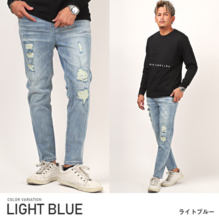 デニムパンツ メンズ ダメージ [品番：LU000011953]｜LUXSTYLE（ラグスタイル）のメンズファッション通販｜SHOPLIST（ショップリスト）