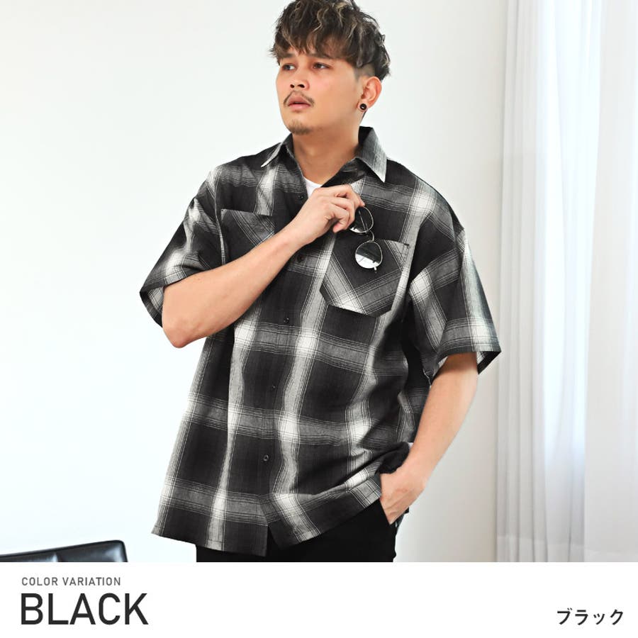 半袖シャツ メンズ オーバーサイズ[品番：LU000012475