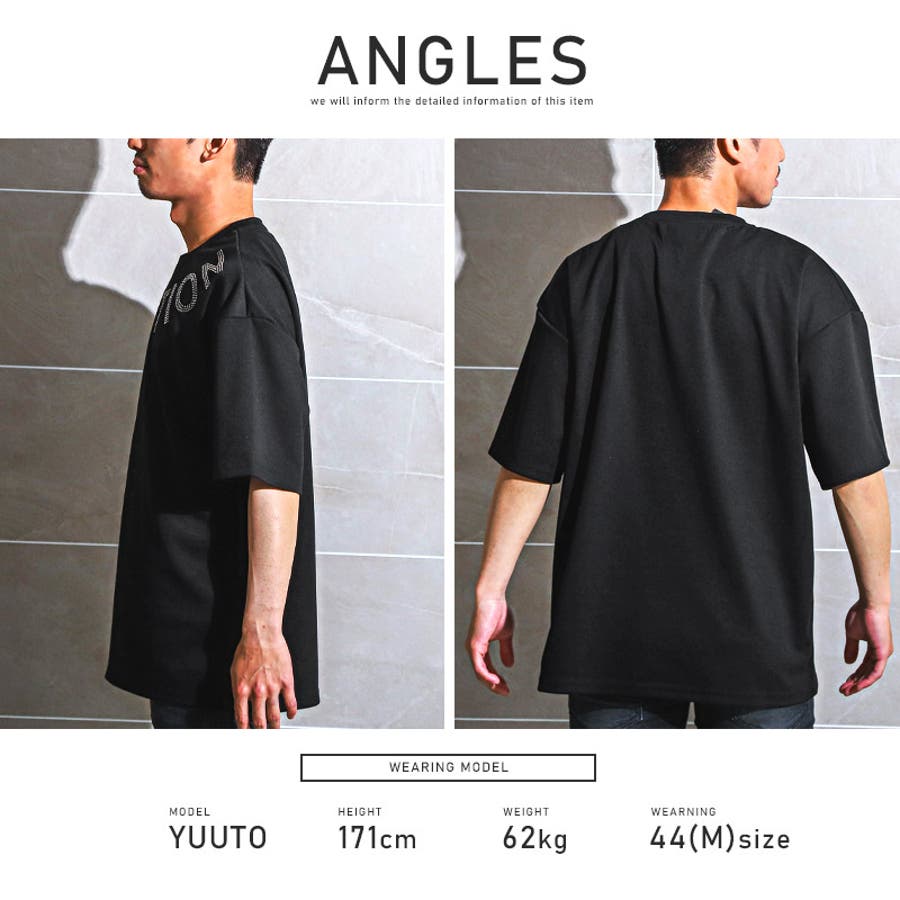 Tシャツ メンズ【ラインストーンアーチロゴTシャツ】半袖Tシャツ