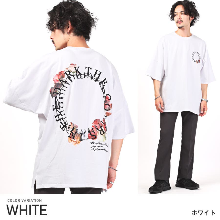 半袖Tシャツ メンズTシャツ フラワー[品番：LU000012634