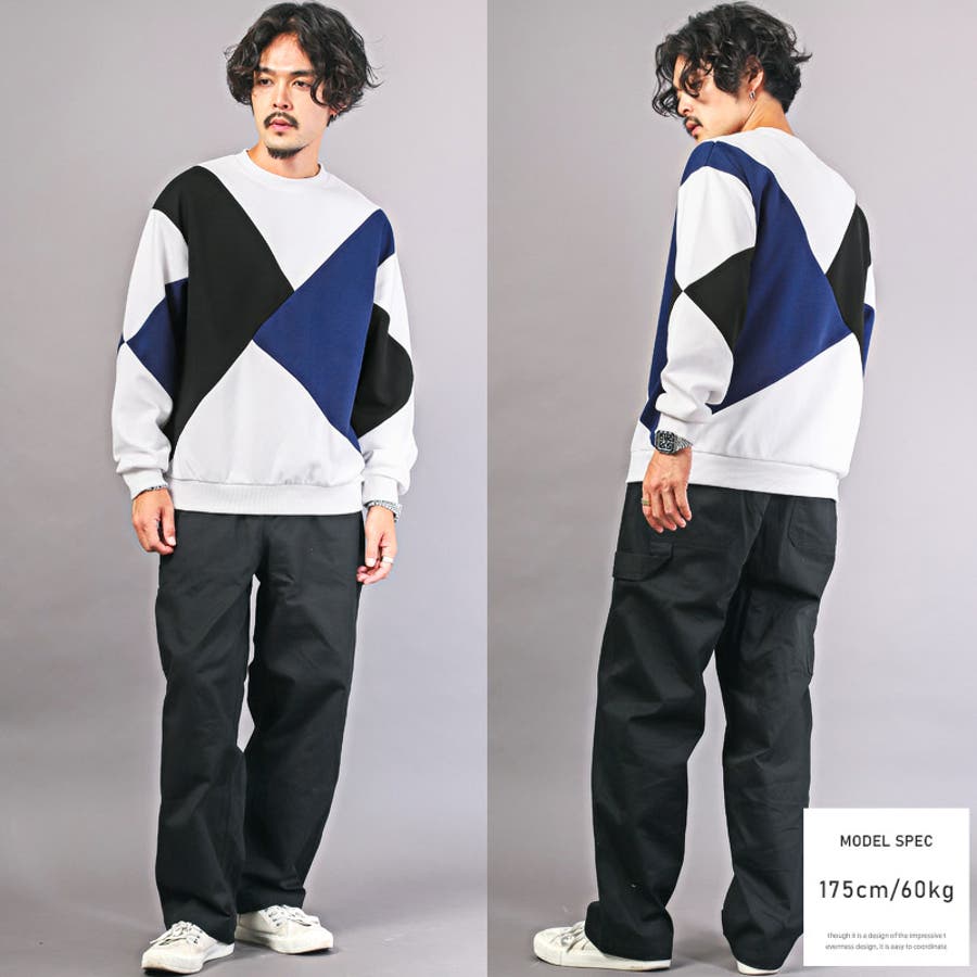 メンズトレーナー トップス クルーネック[品番：LU000012800