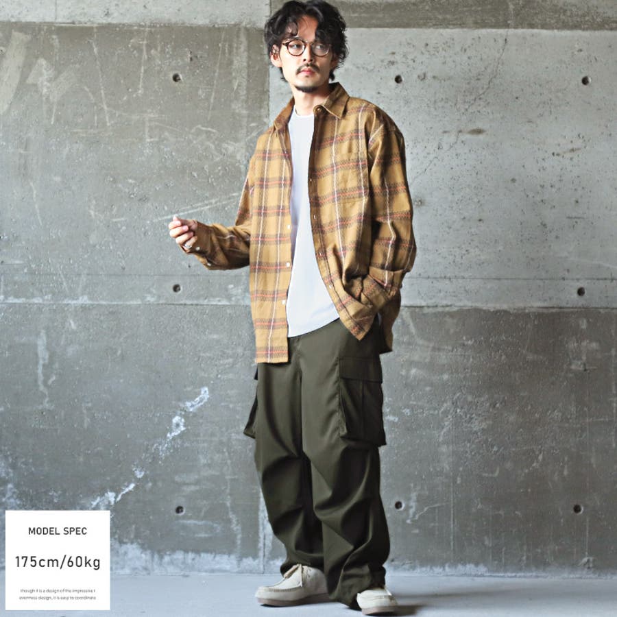 カーゴパンツ メンズ ワイドパンツ[品番：LU000012997