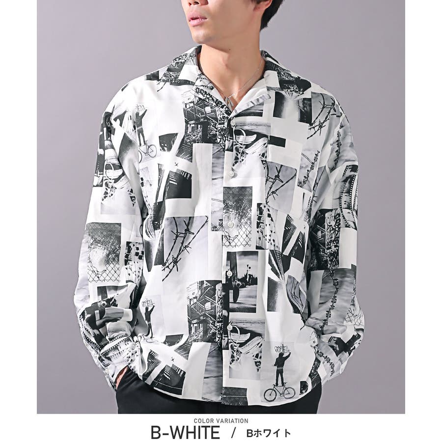 長袖シャツ メンズ 総柄[品番：LU000013040]｜LUXSTYLE（ラグ