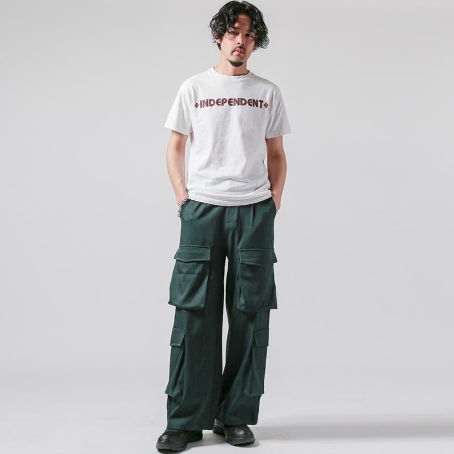 カーゴパンツ ワイドパンツ メンズ[品番：LU000013582