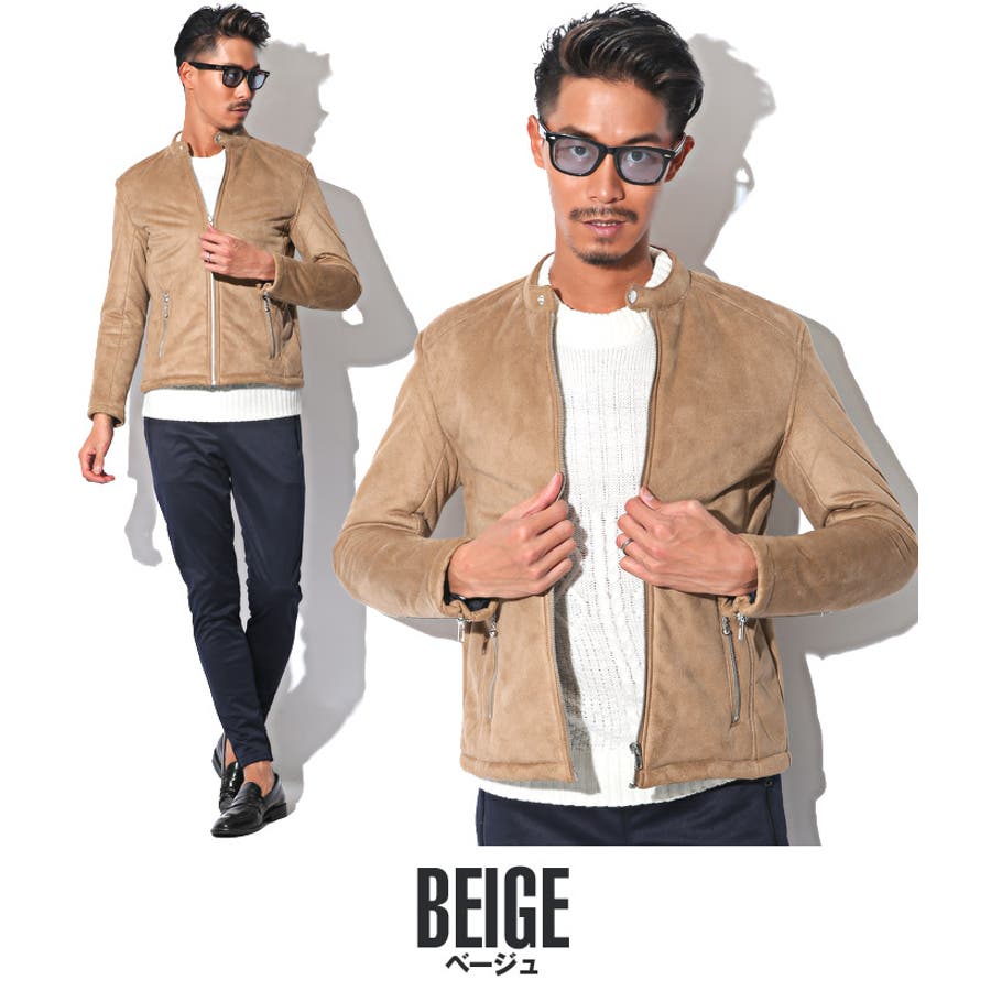 NOBLE ベージュ シングルライダースジャケット Noble（ライダースジャケット）のフリマアイテム一覧