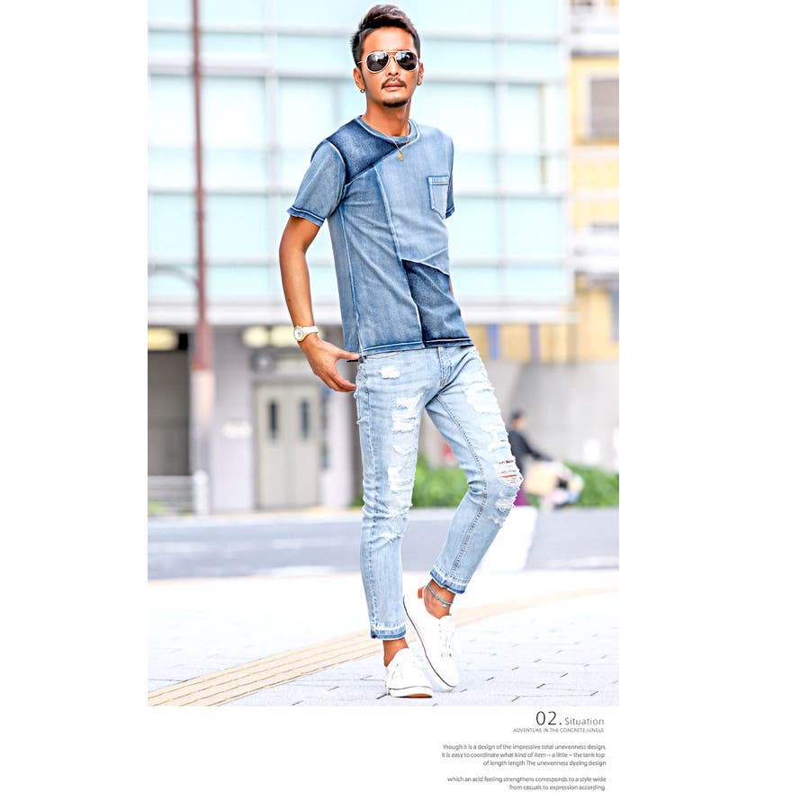 デニム スキニー メンズ 品番 Lu Luxstyle ラグスタイル のメンズファッション通販 Shoplist ショップリスト