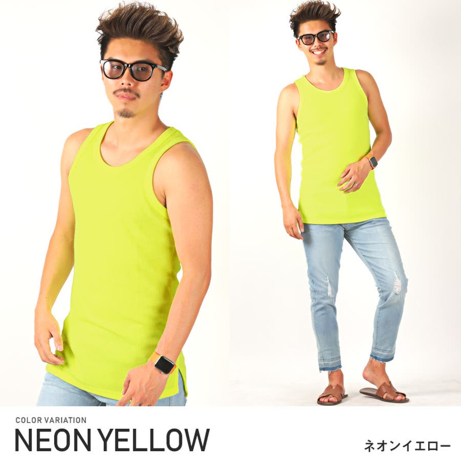 ON メンズ コート タンクトップ ピンクイエロー ON メンズ コート タンクトップ ピンクイエロー メンズ Court