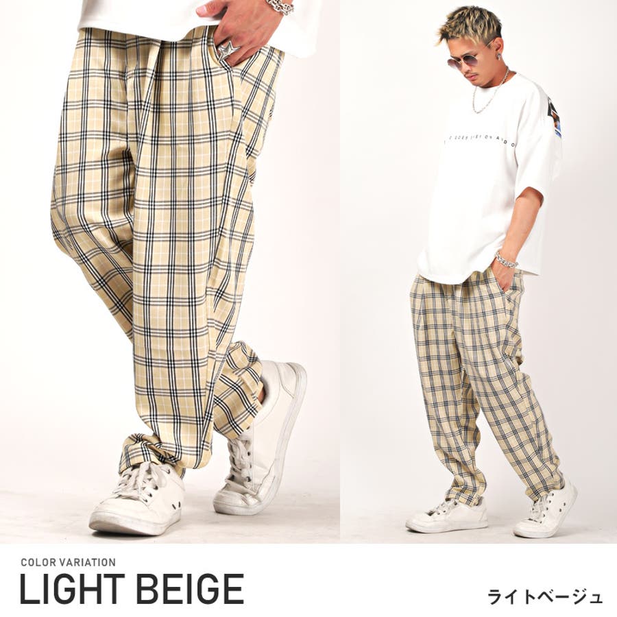 ビッチ VICCI VICCI チェック柄TRワイドパンツ メンズ ブランド
