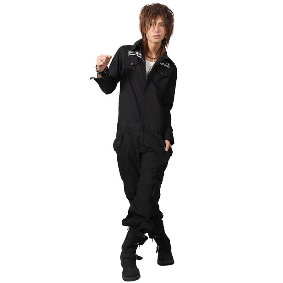 お兄系つなぎメンズ【BERNINGS SHO(バーニングスショウ)クロスボーンス