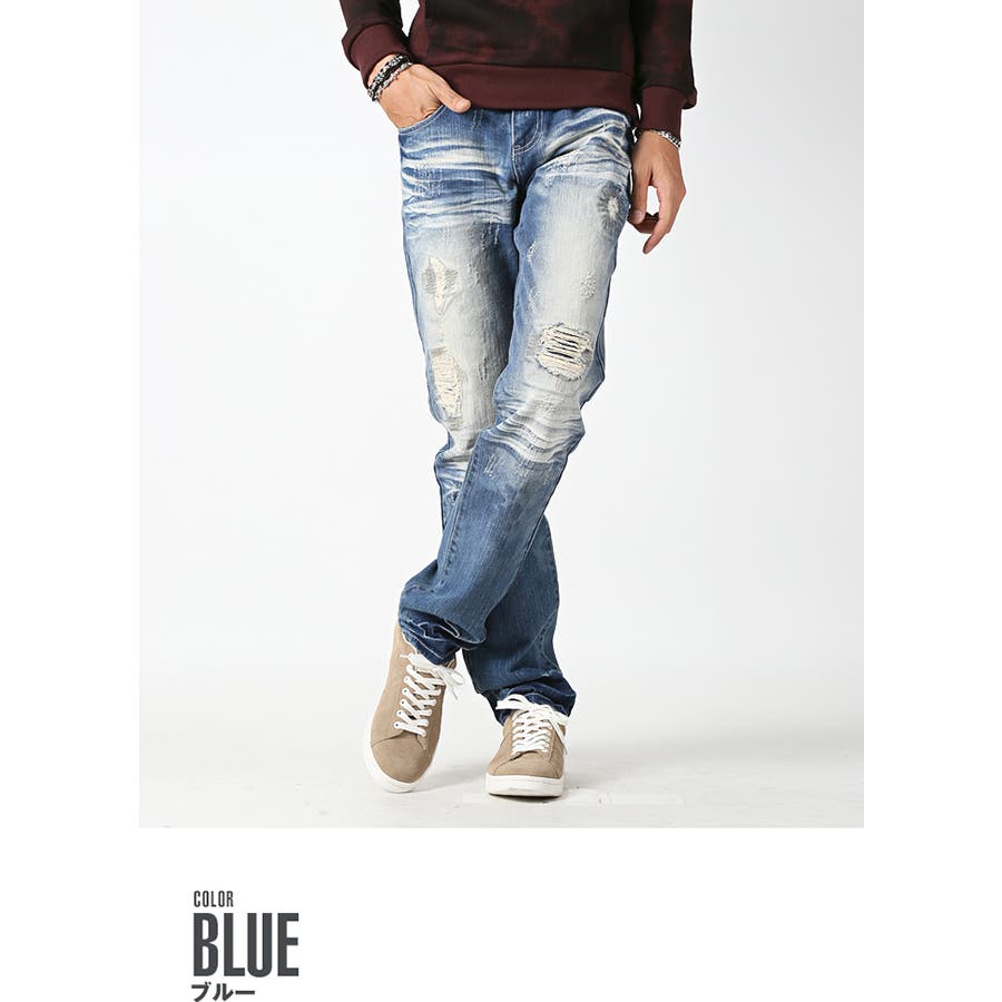 お兄系 デニムパンツ メンズボトムス[品番：LU000001783]｜LUXSTYLE
