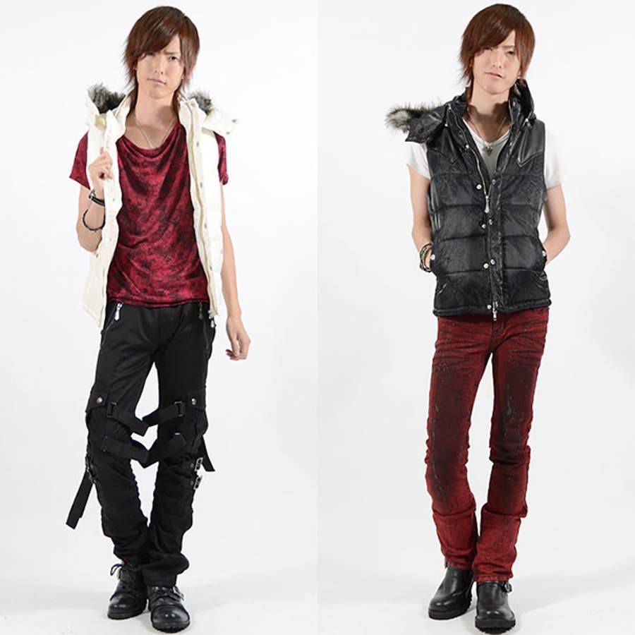 お兄系 ダウン ベストメンズお兄系ベスト[品番：LU000002131