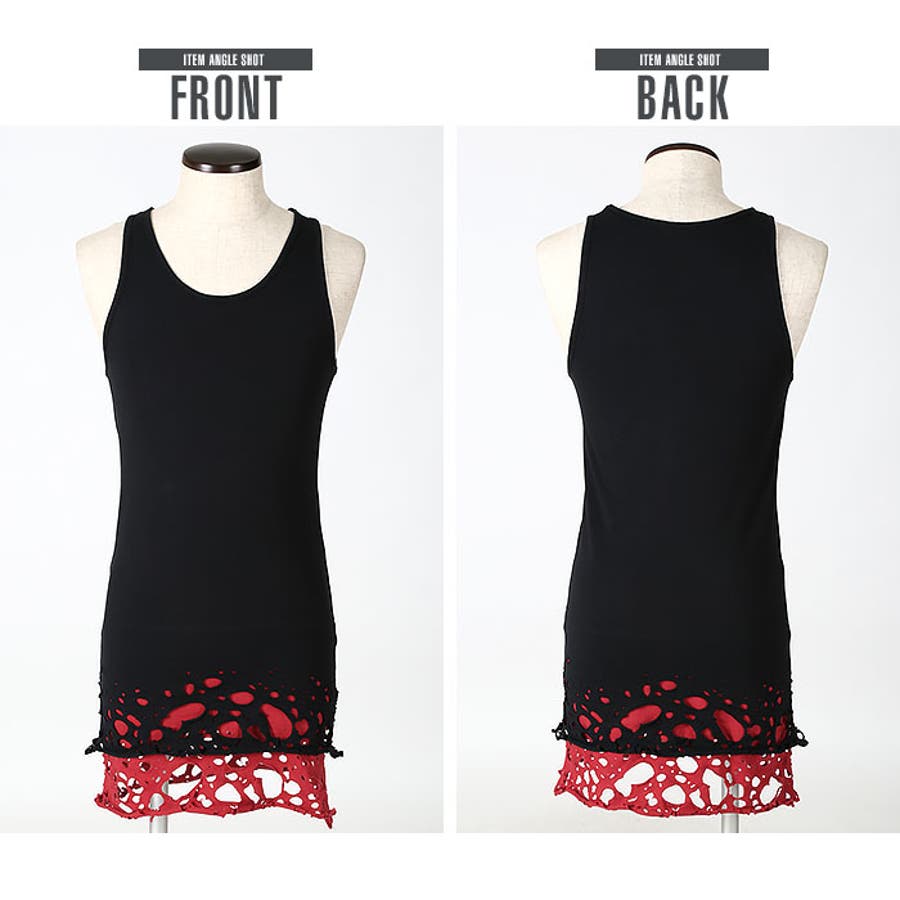 V系 タンクトップ メンズノースリーブ【BERNINGS[品番：LU000005062