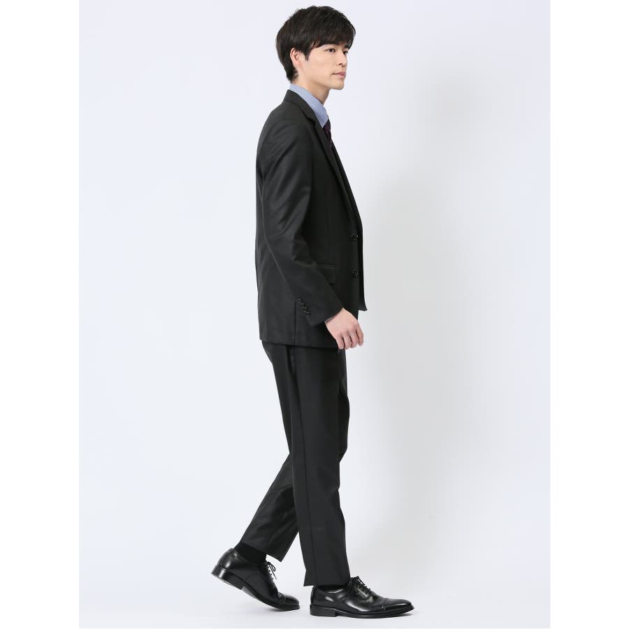光沢ウール混 スリムフィット 2ボタン3ピーススーツ 千鳥黒[品番：TKQJ0024387]｜TAKA-Q  MEN（タカキュー）のメンズファッション通販｜SHOPLIST（ショップリスト）