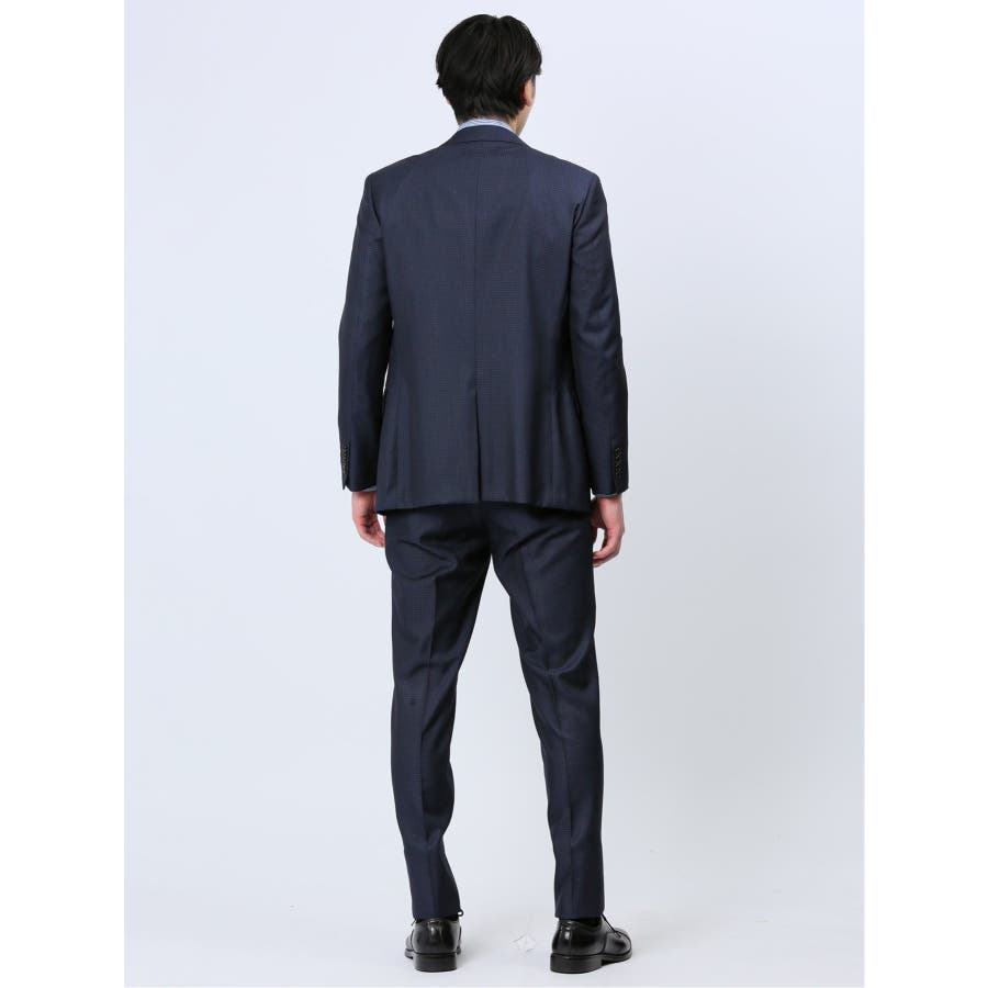 光沢ウール混 スリムフィット 2ボタン3ピーススーツ 千鳥紺[品番：TKQJ0021123]｜TAKA-Q  MEN（タカキュー）のメンズファッション通販｜SHOPLIST（ショップリスト）