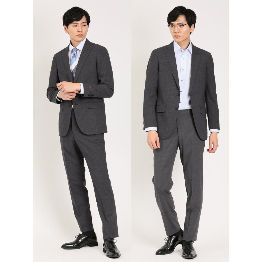 【kiyo】iCB パンツスーツ　グレー　7号　１つボタン　ウール混 iCBパンツスーツグレー/M