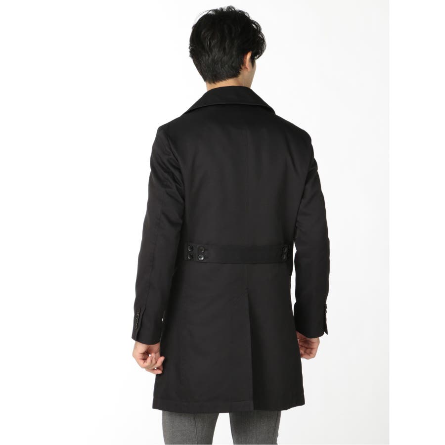 ライナー付 ダブルトレンチコート 紺[品番：TKQJ0009832]｜TAKA-Q MEN