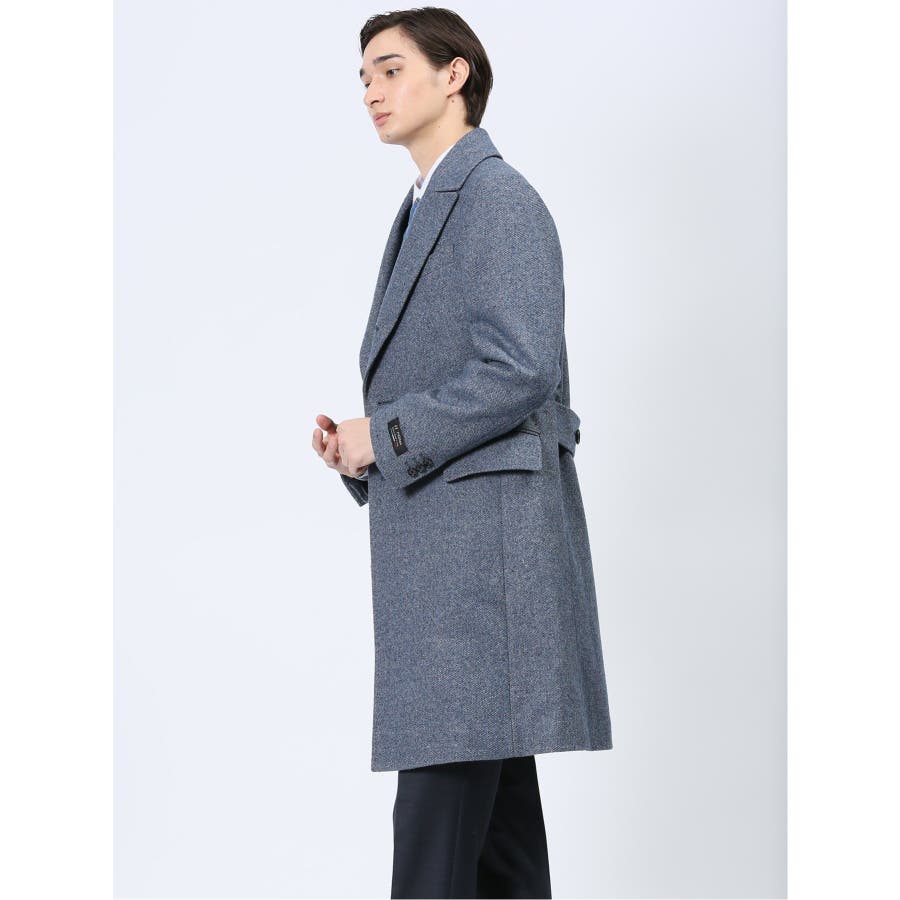 ウール混 ポロコート 組織青[品番：TKQJ0024159]｜TAKA-Q MEN（タカキュー）のメンズ ファッション通販｜SHOPLIST（ショップリスト）