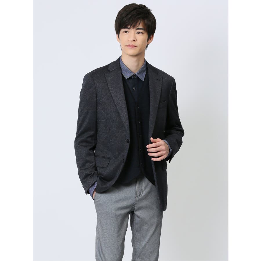 テックツイード レギュラーフィット 2ボタンジャケット チェック紺[品番：TKQJ0023394]｜TAKA-Q  MEN（タカキュー）のメンズファッション通販｜SHOPLIST（ショップリスト）