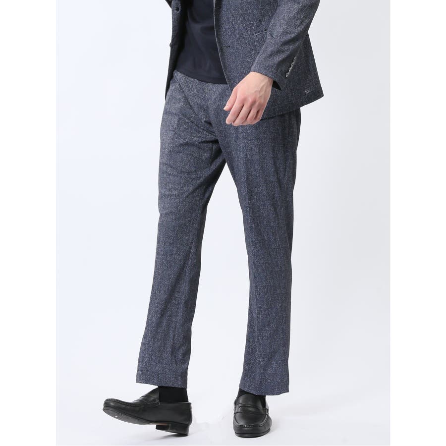 TechDenim スリムフィット ノータックパンツ 紺(セットアップ TechDenim スリムフィット ノータックパンツ 紺(セットアップ