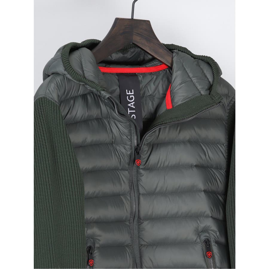 ジーステージ/G-stage ニットコンビダウンパーカー[品番：TKQJ0013458