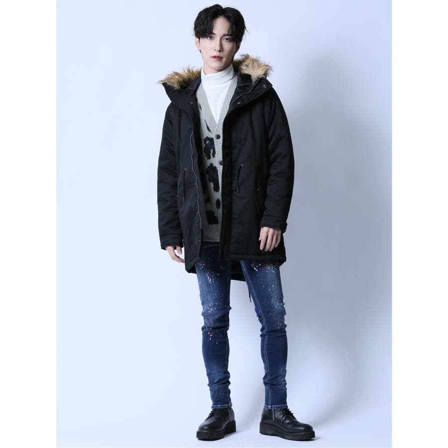 【★安心の定価販売★】 ファー着脱 中綿ミリタリーコート[品番：TKQJ0024027]｜TAKA-Q ジャケット・アウター