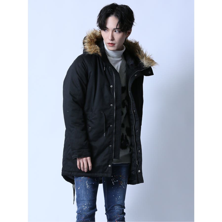 ファー着脱 中綿ミリタリーコート[品番：TKQJ0024027]｜TAKA-Q  MEN（タカキュー）のメンズファッション通販｜SHOPLIST（ショップリスト）