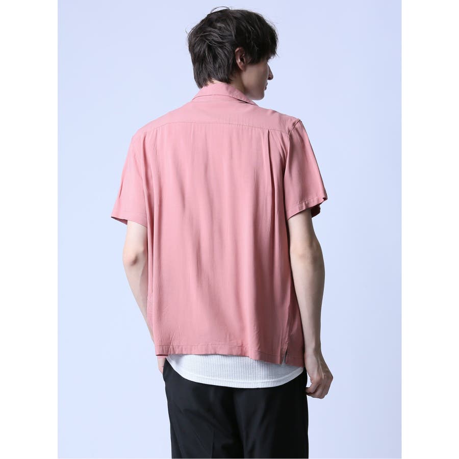 レーヨン オープンカラー半袖シャツ[品番：TKQJ0022440]｜TAKA-Q