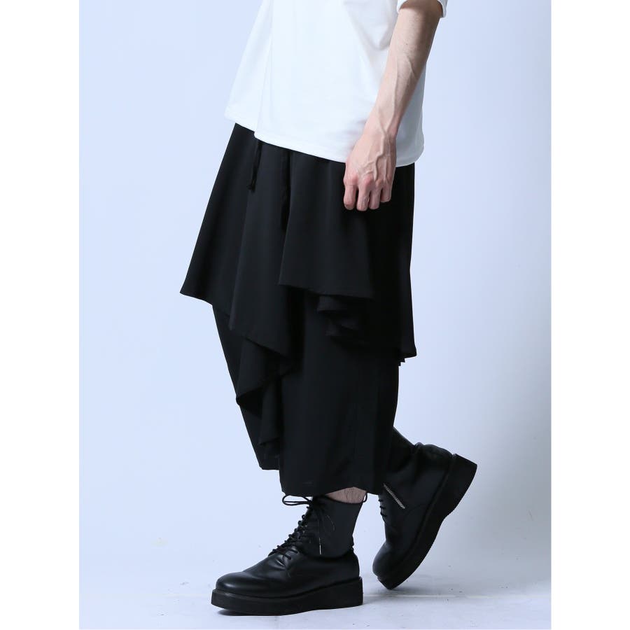 専門ショップ ジョーゼットスカート付き ワイドパンツ[品番：TKQJ0022036 その他