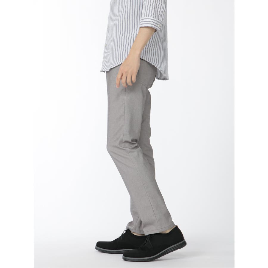 クロスストレッチ+クール スリムパンツ ライトグレー[品番