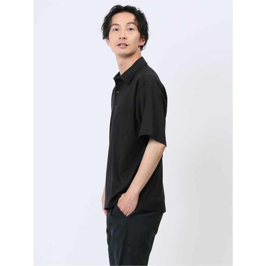 綿ストレッチ オーバーサイズ 半袖ポロシャツ[品番：TKQJ0022889
