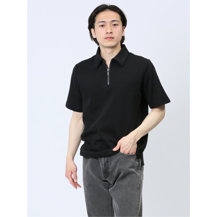 ファスナー使い 半袖ポロシャツ[品番：TKQJ0022152]｜TAKA-Q  MEN（タカキュー）のメンズファッション通販｜SHOPLIST（ショップリスト）