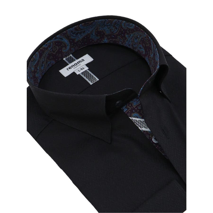 形態安定 スタンダードフィット ショートスナップダウン長袖シャツ