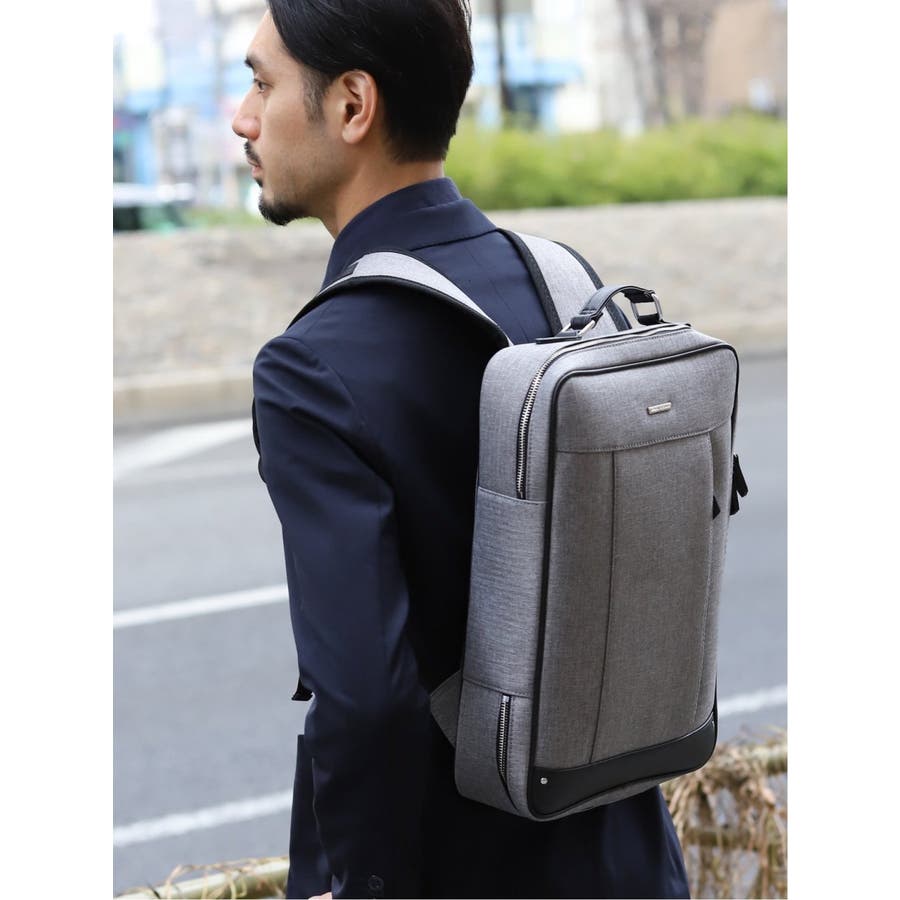 TAKA-Q:杢調ヘリンボン3WAYビジネスバッグ A4対応[品番：TKQJ0007252]｜TAKA-Q MEN（タカキュー ）のメンズファッション通販｜SHOPLIST（ショップリスト）