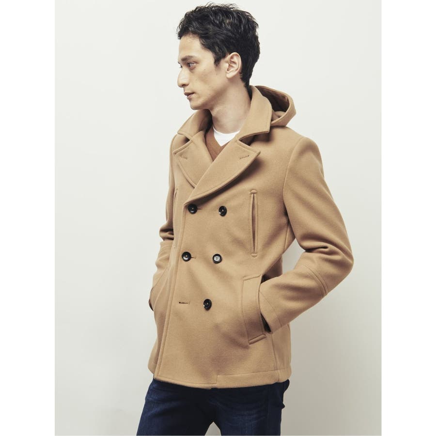 M F Editorial ストレッチメルトン フード付ピーコート 品番 Tkqj Taka Q Men ー のメンズ ファッション通販 Shoplist ショップリスト