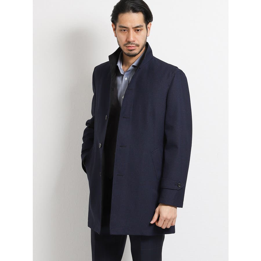 Taka Q Mens ライナー付撥水防風イタリアンカラーコート ドビー紺 品番 Tkqj Taka Q Men ー のメンズファッション通販 Shoplist ショップリスト