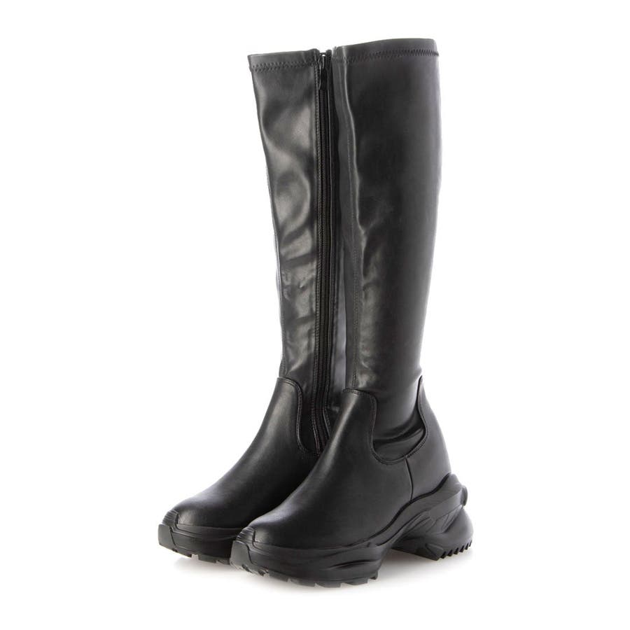 Mafmof(マフモフ)厚底ダットスニーカー底ストレッチロングブーツ[品番：SA000003647]｜Mafmof（マフモフ ）のレディースファッション通販｜SHOPLIST（ショップリスト）