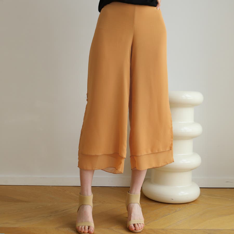 パンツ ハイウエスト 無地[品番：MSDL0001441]｜maison de LATIR